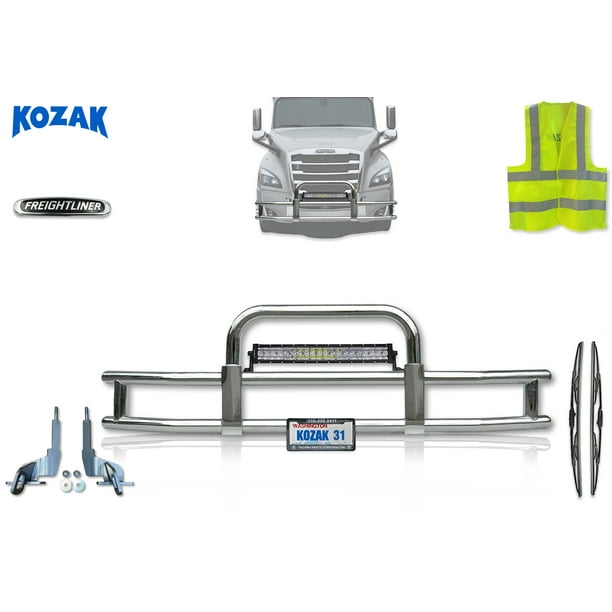 Kozak Front Grille Deer Moose Bumper Guard 22" LED Bar, 2x22