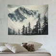 thumbnail image 4 of ONETECH  National Parks Tapestry, Canadian Smokey Mountain Cliff Outdoorsy Idyllic Scenery Photo Retro Artwork Landscape Print, Wide Wall Hanging for Bedroom Living Room Dorm, 4 of 7