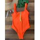 thumbnail image 1 of Traje de baño de una pieza para mujer 2022 nuevo Zip Push Up Monokini Sexy traje de baño sólido a rayas con estampado de hojas ropa de playa 21M, 1 of 3