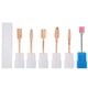 thumbnail image 5 of Juego de 6 brocas para pulir uñas, cabezal de pulido y cepillo para polvo, color oro rosa, 5 of 14