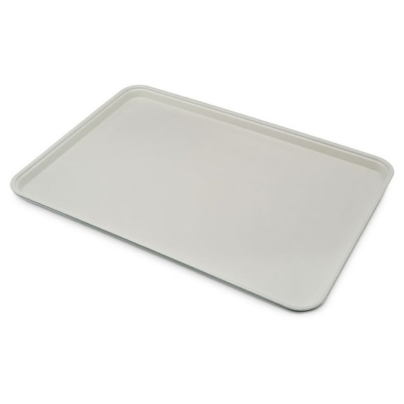Carlisle 2618FGQ001 Rectangular Glasteelâ„¢ Display Bakery Tray, 25 5/8" x 17 7/8" x 1 1/4", White- Case of 6