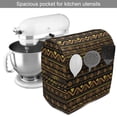 thumbnail image 2 of African Stand Mixer Cover, Chevron Zigzag Circles and Spirals Timeless Vintage Art Design Oriental Doodle, Kitchen Appliance Organizer Bag Cover with Pockets, 5 Quarts, Multicolor, by Ambesonne, 2 of 4