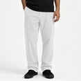 thumbnail image 3 of HomeDM Corduroy Sweatpants with Pockets for Men Casual Athletic Joggers White Elastic Waist Workout Pants Size 3XL, 3 of 6