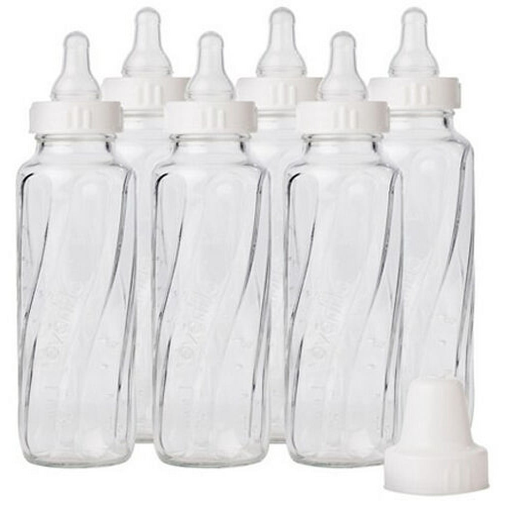 Evenflo 6 Pack Classic Glass Bottle, 4Ounce