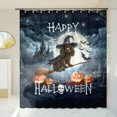 thumbnail image 3 of Happy Halloween Boykin Spaniel Witch Pumpkins Bats Shower Curtain Dog Lover Waterproof Bathroom Bathtub Curtain - 13012, 3 of 5