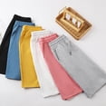 thumbnail image 5 of UACY Boys Shorts Cotton Blend Drawstring High Waisted Lounge Sweat Shorts with Pockets for Summer Casual, 5 of 5