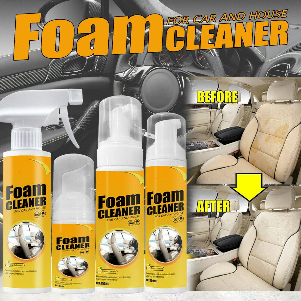2PCS 100ML Multipurpose Foam Cleaner Spray,All-Purpose Household Cleaners  for Car and Kitchen, Leather Decontamination,Suitable for Car House and