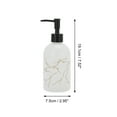 thumbnail image 4 of Unique Bargains 1 Pc Reusable Cylinder Marble Soap Dispenser 13.53oz White Black, 4 of 6