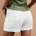 thumbnail image 5 of Sngxgn Women's Blend Pockets, Lightweight Shorts(White,XL), 5 of 8