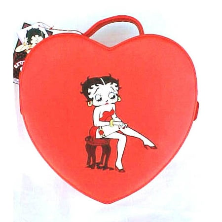 Betty Boop Party Decorations - Betty Boop Red Leather Heart Shaped Gift Box