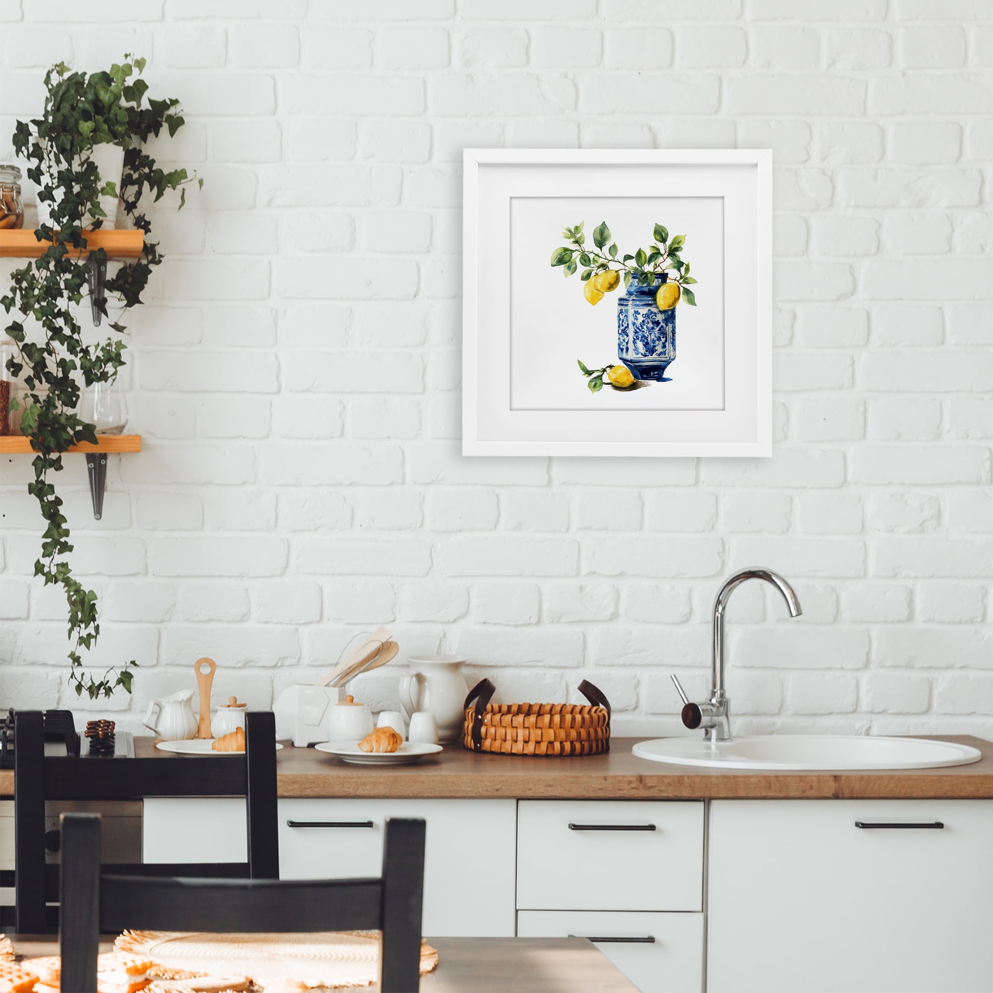 Stupell Industries Ornate Lemon Treasures White Framed Print Under Glass, design by Svetlana Aleynikova
