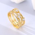 thumbnail image 5 of MULA Original Eruopean 925 Sterling Silver Finger Ring Color Interwoven Lines AAA CZ For Women Birthday Gift Jewelry 2 Colors, 5 of 6
