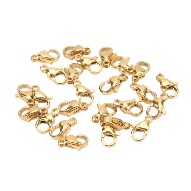Lobster Clips, Easy To Open Close Lobster Claw Clasps Sophisticated Craftsmanship Perfect Size For Necklaces For Bracelets Gold