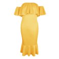 thumbnail image 2 of Vestido a Media Pierna Sirena Sunnimix Amarillo Talla M, 2 of 8