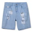 thumbnail image 2 of Pantalones Cortos De Mezclilla Rasgados De Moda Para Hombres, 2 of 7