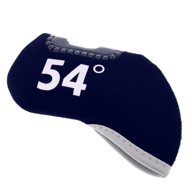 Fundas protectoras para cabezas de palos de golf, de hierro, de neopreno, para deportes al aire libre 54 grados azul marino