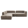 thumbnail image 3 of Christopher Knight Home 115" Modern L-Shaped Sectional Sofa with Chaise, Compressed Living Room Couch, Brown, 3 of 12