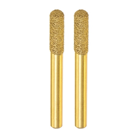 

2 Pack Diamond Mounted Point 6mm Brazed Grinder Round Head 6mm Shank Grinding Rotary Bits