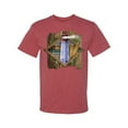 thumbnail image 2 of Wild Bobby, Living Life In The Sun Surfboards Sunsets Lighthouse Pop Culture Men's Graphic T-Shirt, Vintage Heather Red, Small, 2 of 3