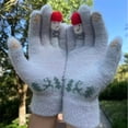thumbnail image 4 of NMMUED Christmas Gloves Christmas Accessories Cute Gloves Cold Weather Gloves Knit Gloves for Women Cute Winter Gloves Warm Winter Gloves for Women Light Blue One Size, 4 of 4