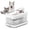 White, variant on Thermostatic Automatic Pet Water Fountain, Cordless Pet Water Dispenser, Heating Function, 4.5L with Stainless Steel Tray for Cats Dogs Multiple Pets Indoor, S7 Plus White