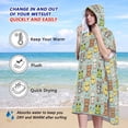 thumbnail image 4 of Hooded Beach Towel Adult Bath Poncho Towels Soft Absorbent Quick Dry for Surf Swim Pool Men Women Teens Cute Frog Bear Rabbit, 4 of 7