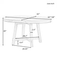 thumbnail image 4 of Farmhouse Wooden Round Dining Table , Extendable Kitchen Table with 16" Leaf,Natural Wood Wash, 4 of 7