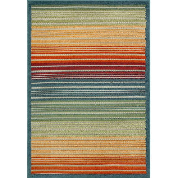 Dynamic Rugs Tahoe Multi-color 3.11X5.7 Modern Indoor/Outdoor Patio Backyard Rug