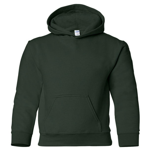 Gildan - Gildan 18500B Big Boys Hooded Sweatshirt -Forest Green-Medium ...
