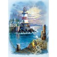 thumbnail image 1 of Cuadro de diamantes (DE1432) Cuadrado DIY Seaside Light Tower Rhinestone Poster 45x60cm FLhrweasw Nuevo, 1 of 1