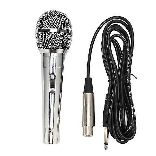 Wired Microphone Moving Coil Type Handheld Singing Microphone for Home KTV Meeting 3m