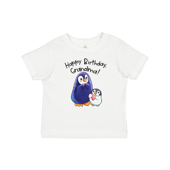 Inktastic Happy Birthday, Grandma- Cute Penguins Boys or Girls Baby T-Shirt