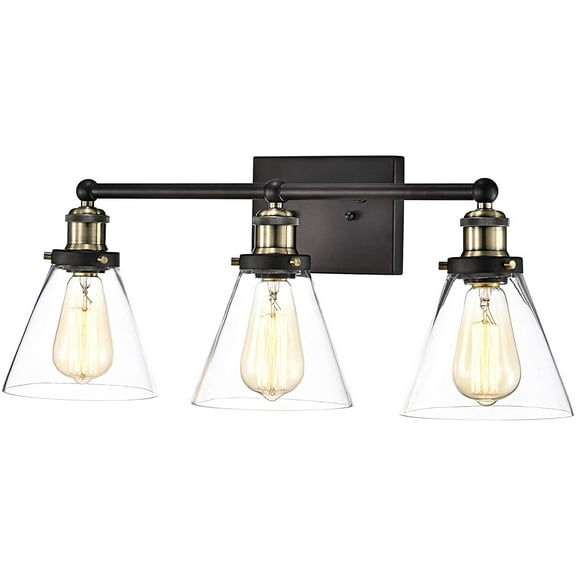 RADIANCE Goods Contemporary 3 Light Rubbed Bronze Bath Vanity Fixture 24" Width