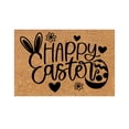 thumbnail image 3 of CoreLiving Spring Door Mat Easter Bunny Welcome Outdoor Rug Non Slip Front Porch Doormat for Entryway Floor Decor Rabbit Design Indoor Outdoor Layered Mat, 3 of 8