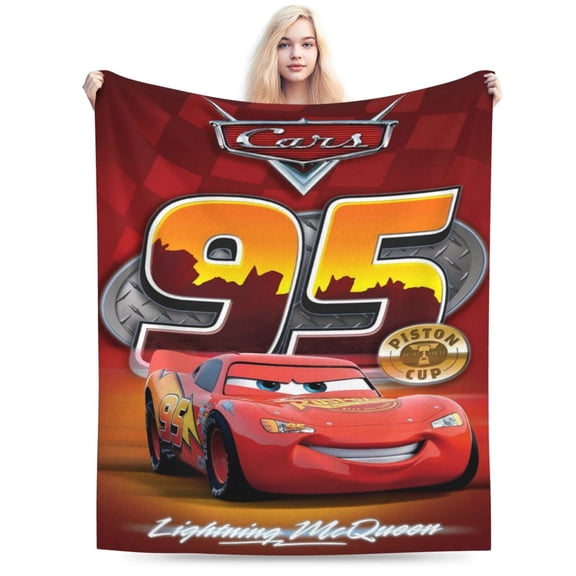 Ultra Soft Fleece Flannel Lightning Blankets Mc-Queen Cozy Warm Throws for Couch Sofa Bed 80"x60"