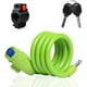 thumbnail image 1 of Candado de cable en espiral, candado en espiral de cable, candado antirrobo de cadenas antirrobo para bicicleta, candado para bicicleta con llave, candado para bicicleta (verde). Afortunado Sencillez, 1 of 5
