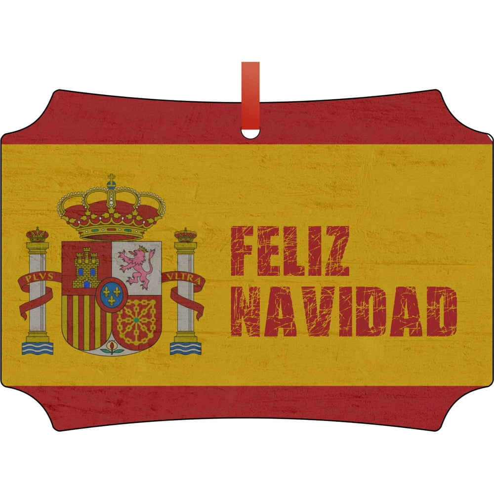 Flag Spain Wavy Grunge Spanish Flag Elegant Glossy Double Sided