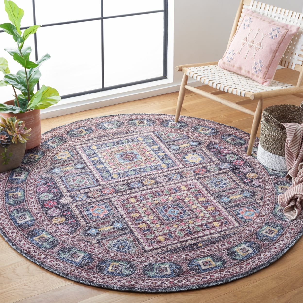 SAFAVIEH Classic Vintage Brooklyn Medallion Area Rug, Rust/Green, 8' x 10'