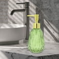 thumbnail image 6 of Unique Bargains 1 Pc Durable Argyle Soap Dispenser 11.84oz Green Gold Tone, 6 of 6