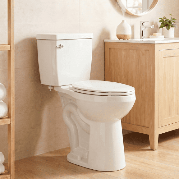 SUPERFLO 21 inch Extra High Toilets for Seniors Tall Toilets,  Seat Height 22", Two-Piece Toilet 1.28GPF Powerful, 12 Inch Rough-in,Comfort Bowl Heigh 21", White Color, for Bathroom