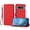 Red, variant on ELEHOLD Wallet Case for Google Pixel 7 Pro, Shockproof Leather Stand Case with Magnetic Clasp & Hand Strap,Red