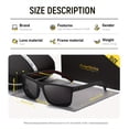 thumbnail image 3 of PolarStrike Unisex Casual Stylish Square Frame Outdoor Polarized Sunglasses Swimming Rectangle Frame Polarized Sunglasses UV400, 3 of 5