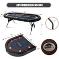 thumbnail image 6 of RayChee 86" Folding 10 Player Poker Table, Foldable Texas Holdem Table for Game Room with Padded Rails and Cup Holders, No Assembly Required, 6 of 7