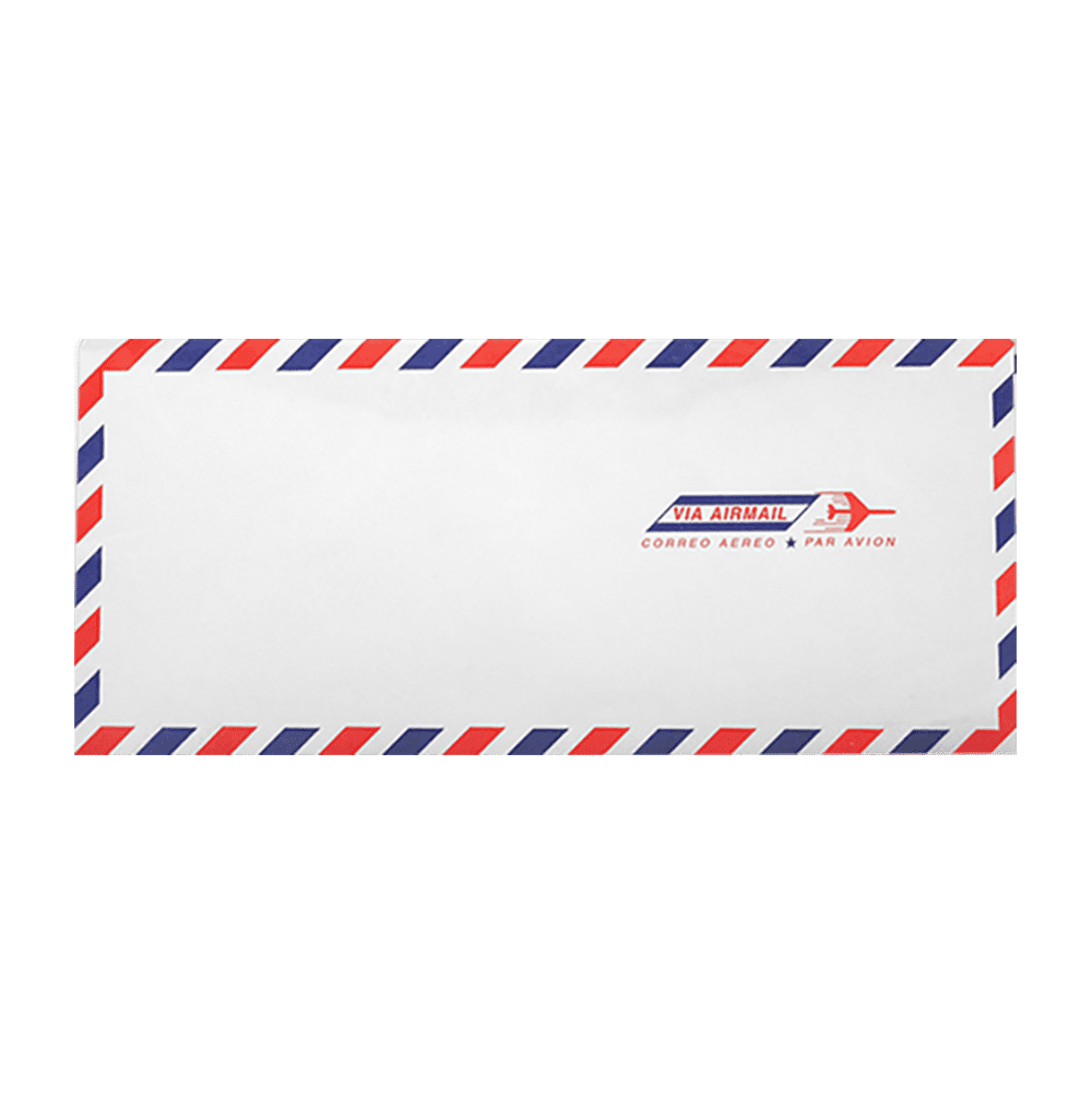 LUXPaper #10 Regular Envelopes, 4 1/8 x 9 1/2, Airmail, 1000/Pack