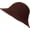Darkbrown, variant on Wool Winter Floppy Wide Brim Womens Bowler Fodora Hat DWB1103