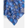 thumbnail image 4 of Holiday Time Woven Snowy Night Bandana, Once Size, Navy, Cotton, 4 of 4