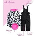 thumbnail image 2 of Pink Platinum Girls' Snowsuit - 2 Piece Insulated Ski Jacket and Snow Bib (Size: 12M-4), 2 of 7