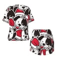 thumbnail image 6 of Rocae Cute Dog for Two Piece Sleepwear Pajamas Sets for Women Soft Short-Sleeved Pjs with Lounge Shorts Medium, 6 of 9
