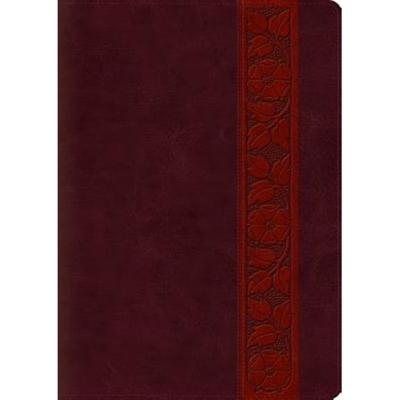 Pre-Owned ESV Study Bible, Large Print (TruTone, Mahogany, Trellis Design) Paperback