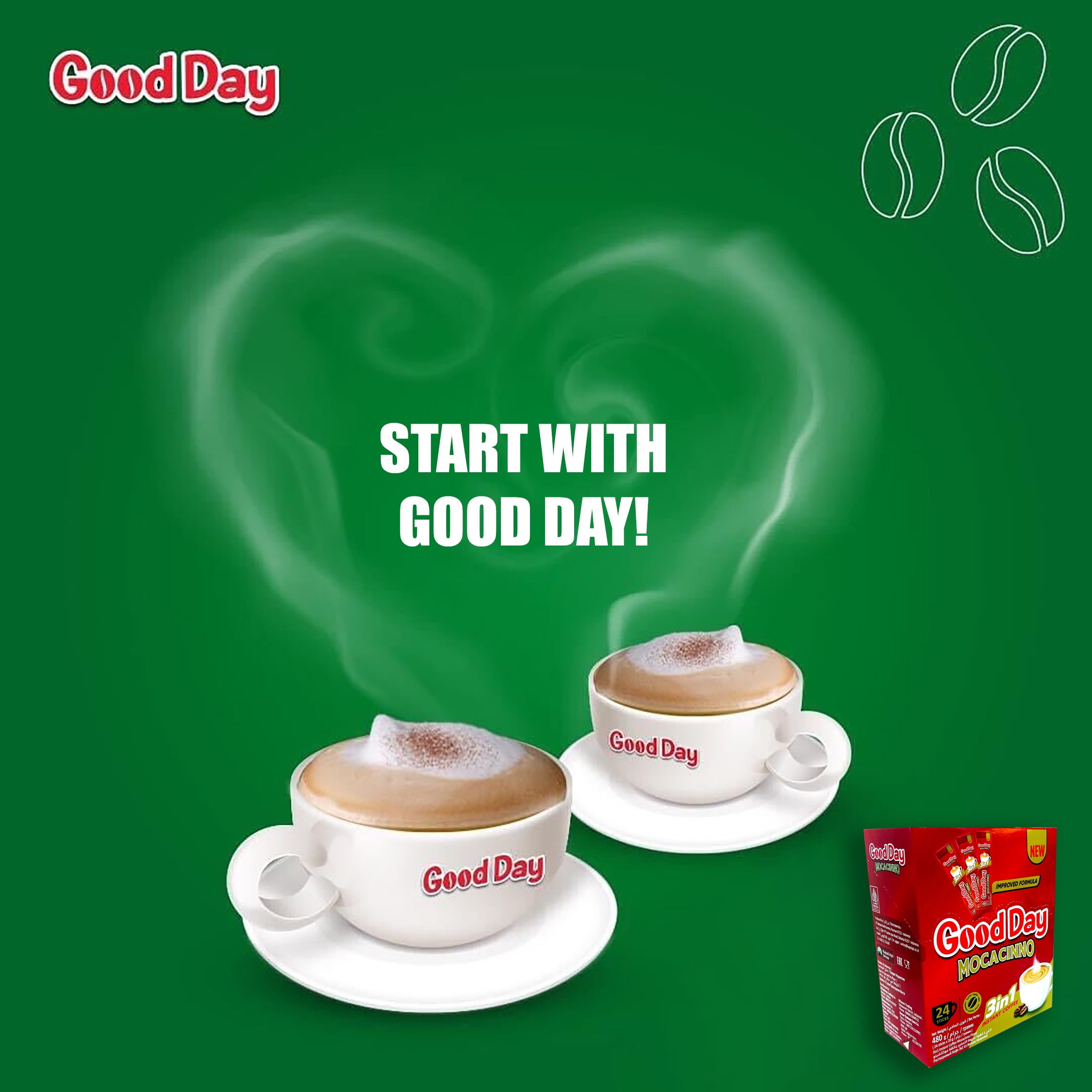 Good Day Mocacinno 3in1 Instant Coffee 24 Sticks 480 g - Walmart.com